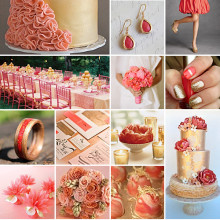 Coral and Gold Weddings