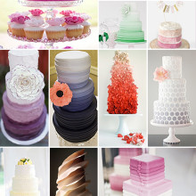 Ombre Wedding Cakes { Feminine + Festive }