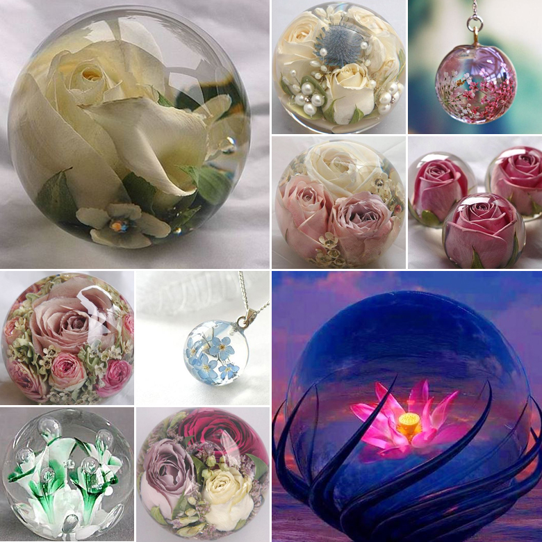 Flower Crystal Balls ( Whimsical Wonder )