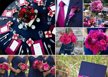 Magenta and Navy Colour Combo