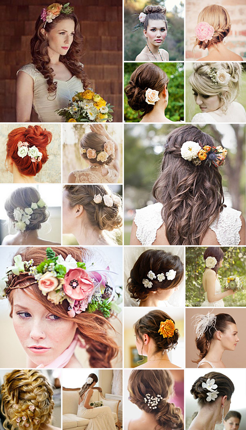 Bridal Hair with Flowers