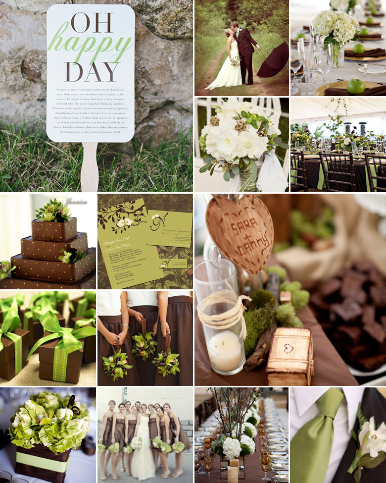 Brown and Green Weddings