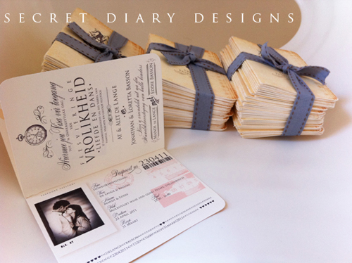 Passport Invitations from Secret Diary Designs