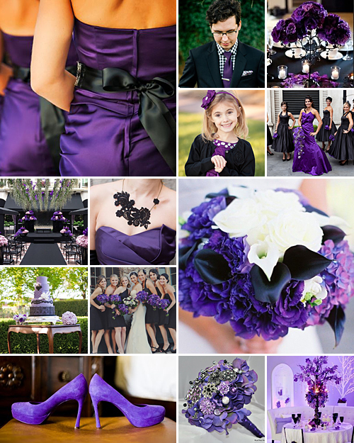 Mauve and black wedding shop