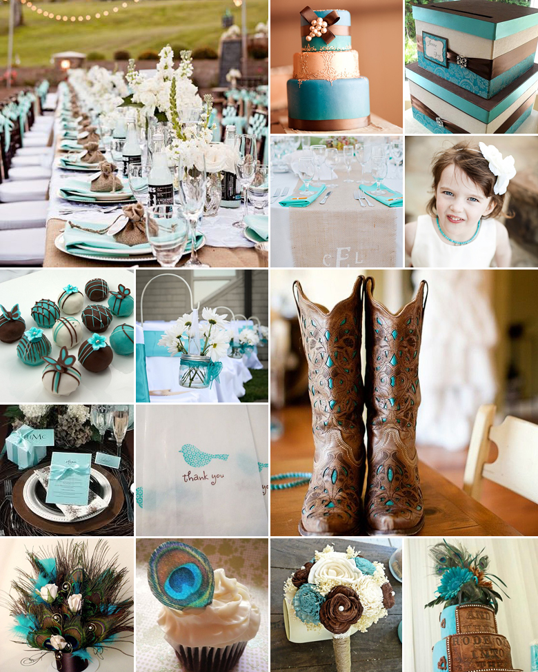 Brown and Blue / Teal Inspiration