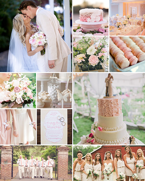 Cream and Pink Weddings