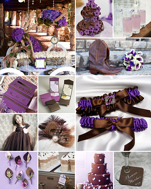 Purple and Brown Weddings