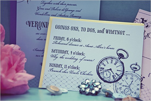 Alice in Wonderland Wedding Theme