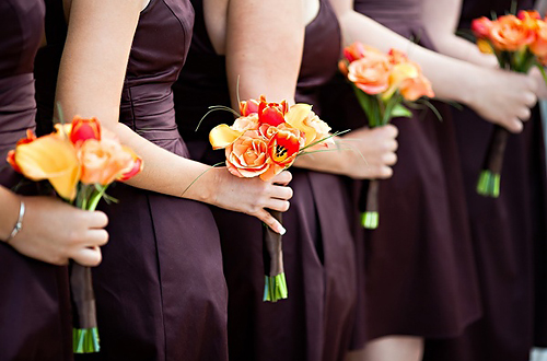 Brown and Orange Weddings