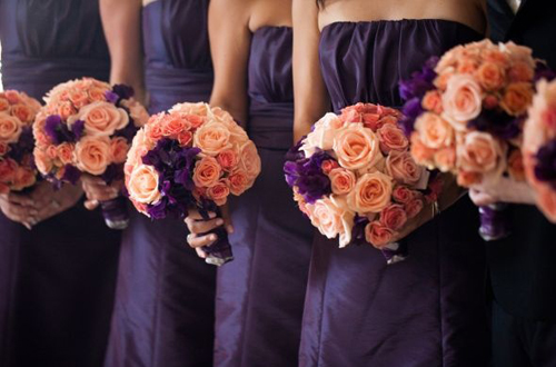 Purple and Orange Weddings