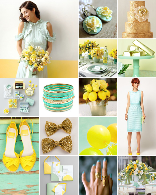 Mint, Lemon + Gold { Springtime Sparkle }