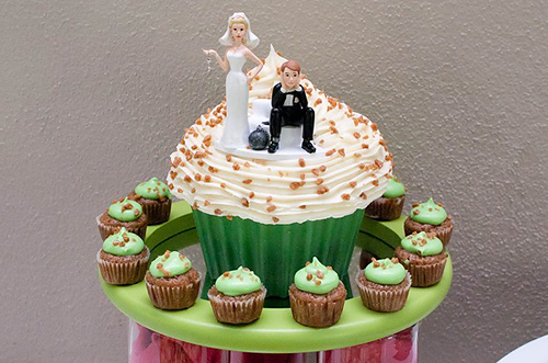 Giant Wedding Cupcakes