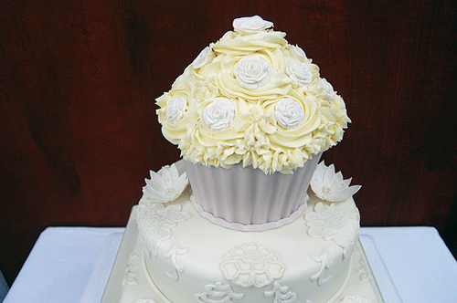 Giant Wedding Cupcakes