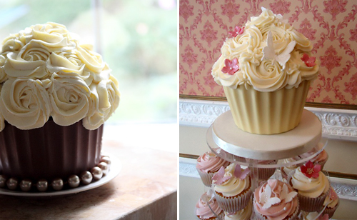 Giant Wedding Cupcakes