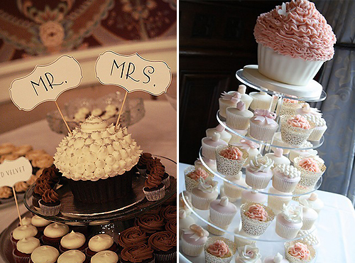 Giant Wedding Cupcakes