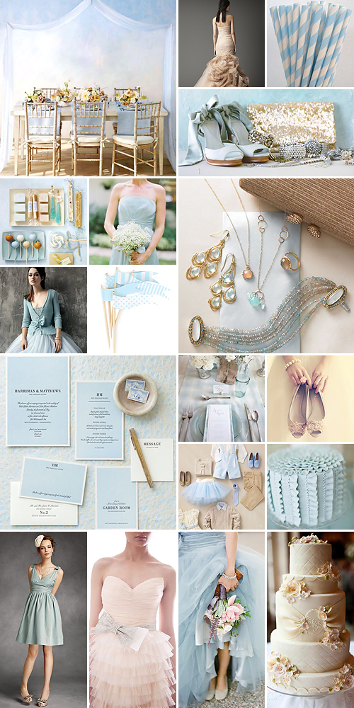 Powder Blue + Nude { Elegant Tranquillity }