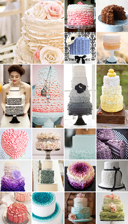 Ruffled Wedding Cakes