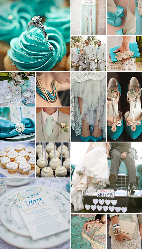 Turquoise, Beige and Silver Weddings