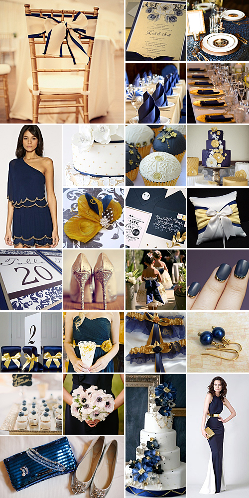 Navy and Gold Weddings
