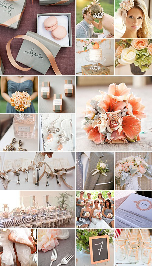 Peach and Grey { Muted Elegance }