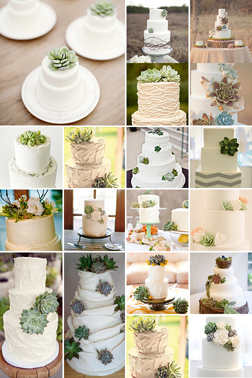 Succulent Wedding Cakes