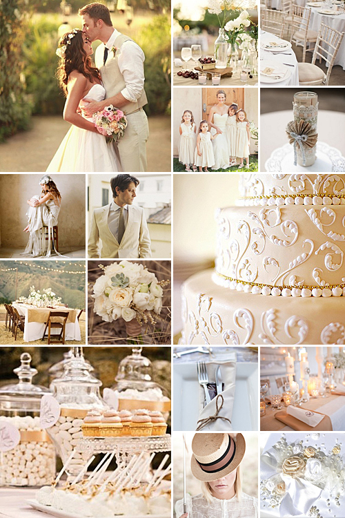 Beige and White Weddings