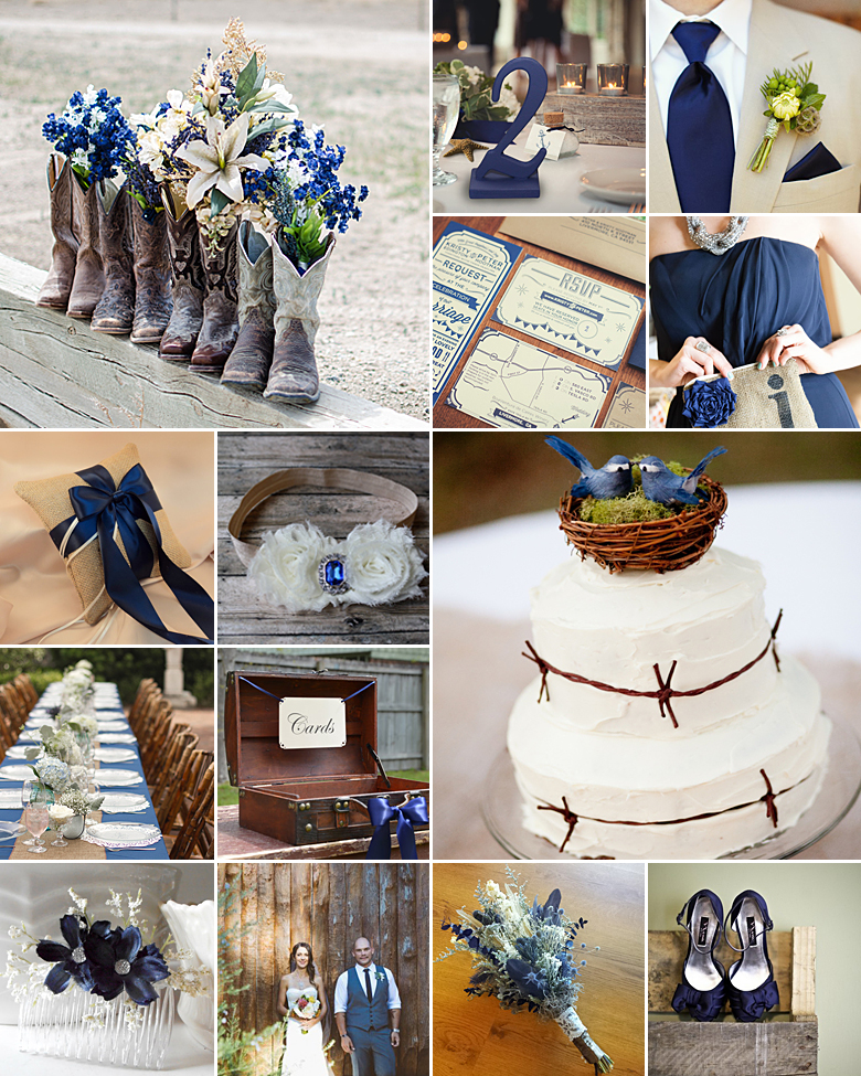 Rustic Navy Weddings { Country Drama }