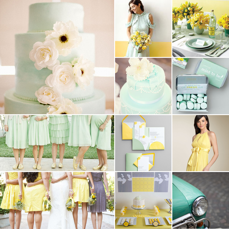 Mint, Yellow, Cream & Grey Weddings