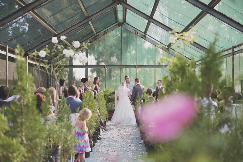 Bronwyn & Richard { Greenhouse Ceremony }