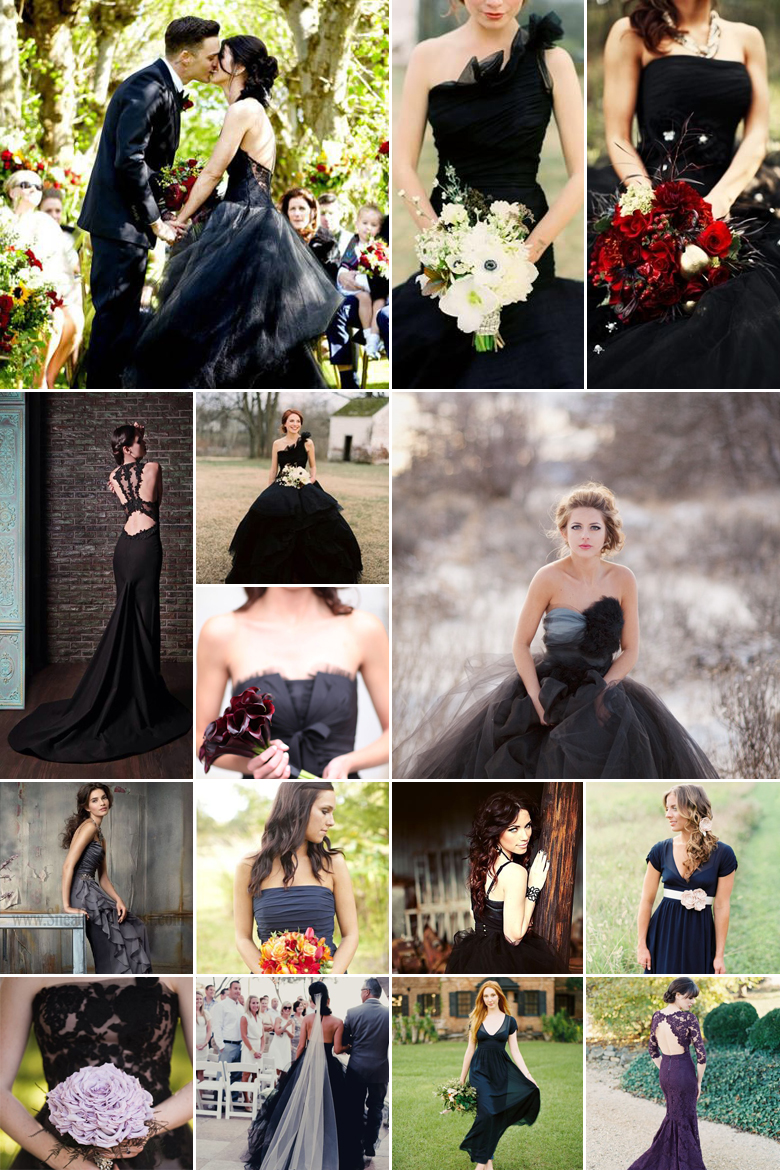 Dark Wedding Gowns