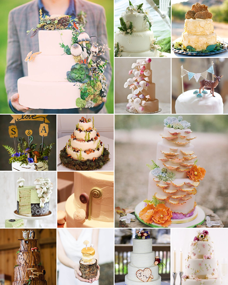 Eeny-Meeny Mushrooms { Wedding Cakes }