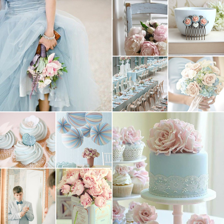 Powder Blue + Blush Pink