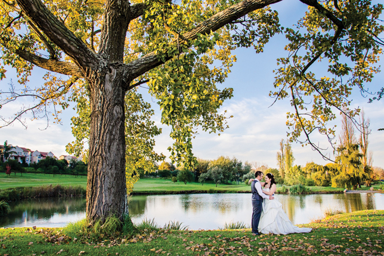 Sandy and Daurel's Peacock Themed Golf Course Wedding