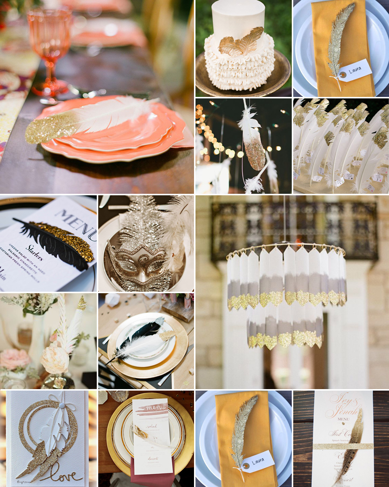 Glittered Feathers { Dazzling DIY }