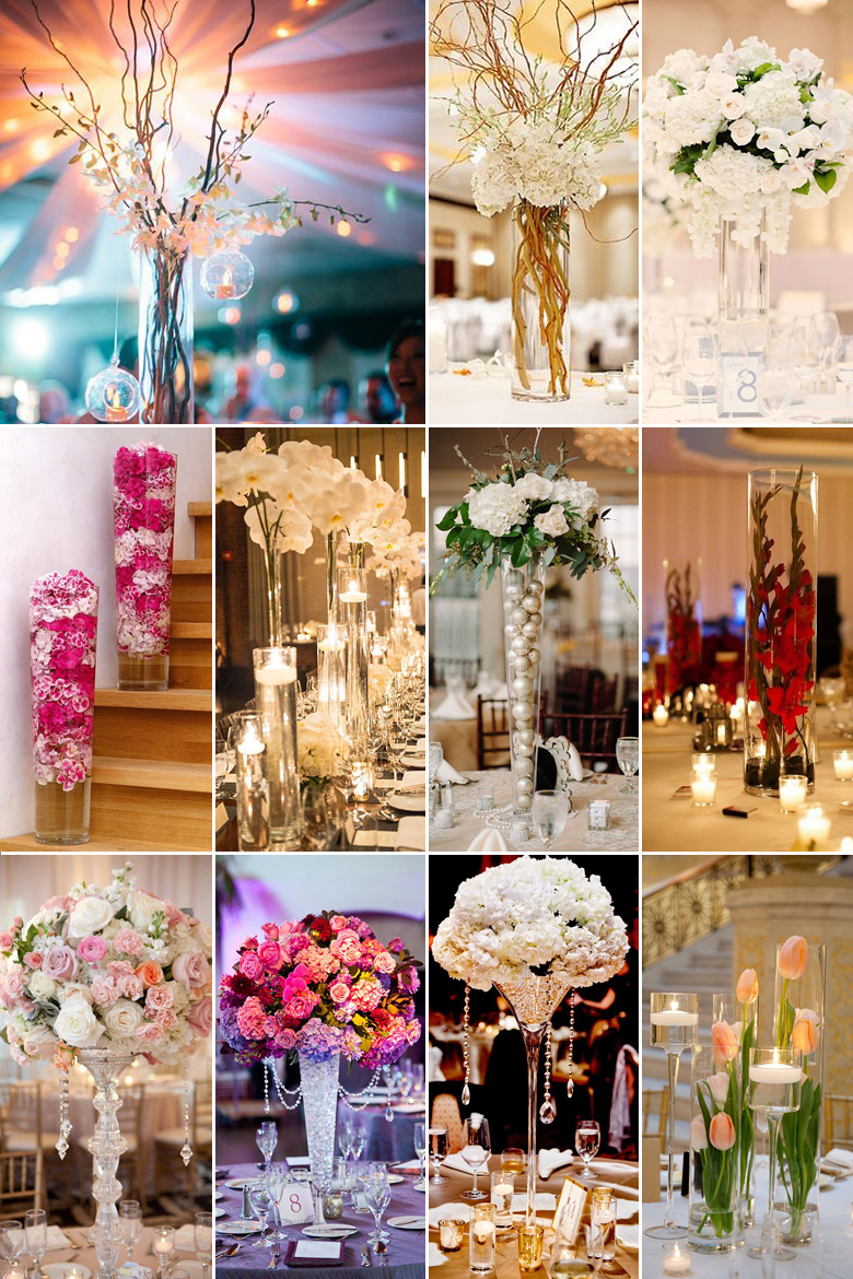 Vertical Vases { Glittering + Stylish }