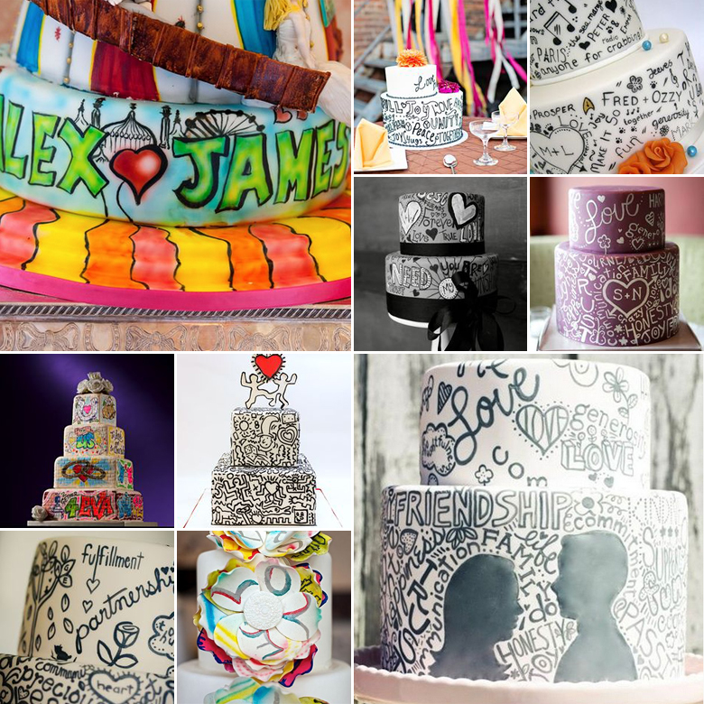 Graffiti Cakes { Make your Mark }