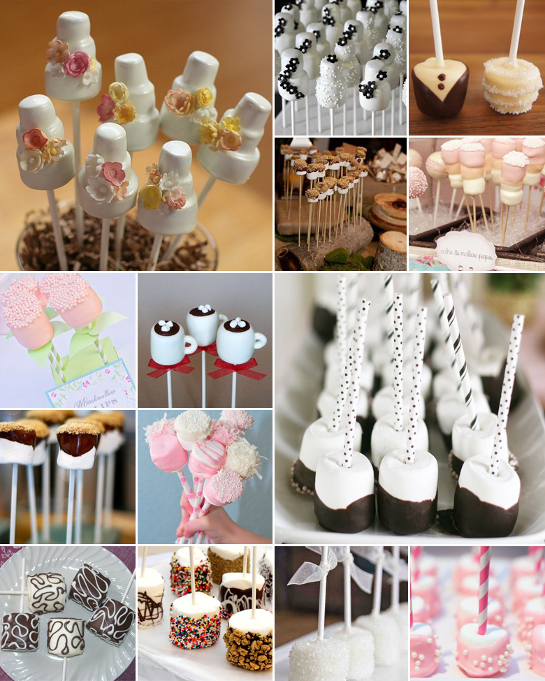 DIY Marshmallow Wedding Cake Pops