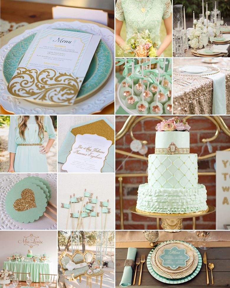Mint and Gold Weddings { Pure Perfection }