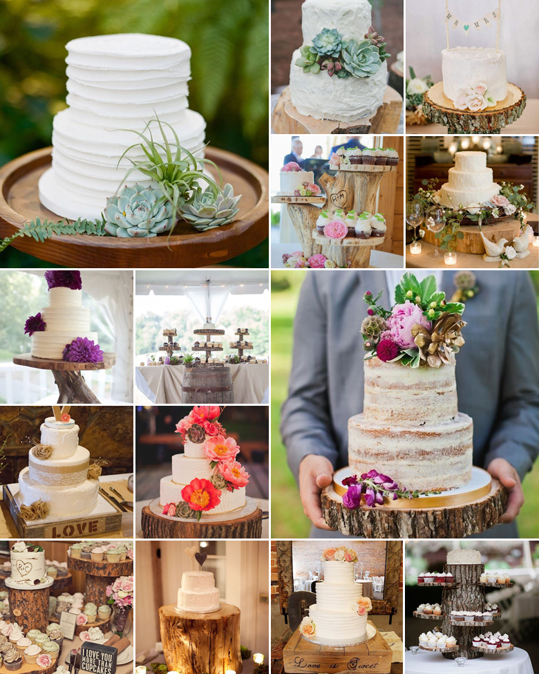 Wooden Cake Stands { Rustic Romance }
