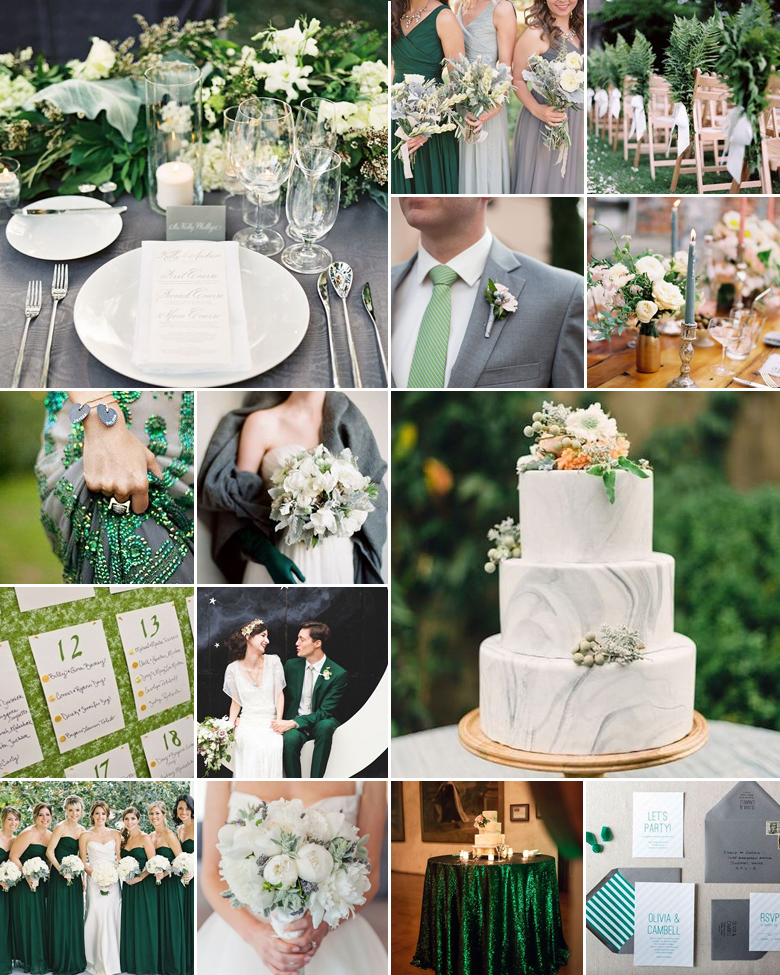 Emerald + Grey { Mystical Elegance }