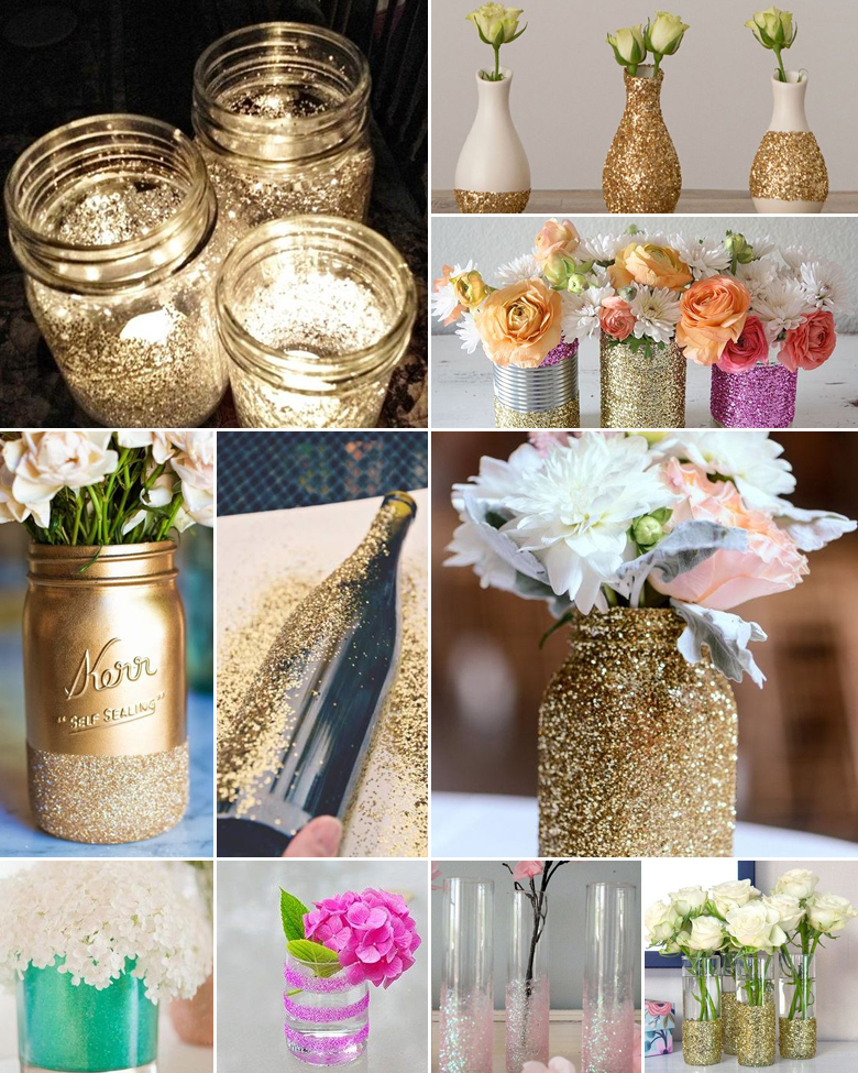 DIY Glitter Vase { Chic + Lovely }