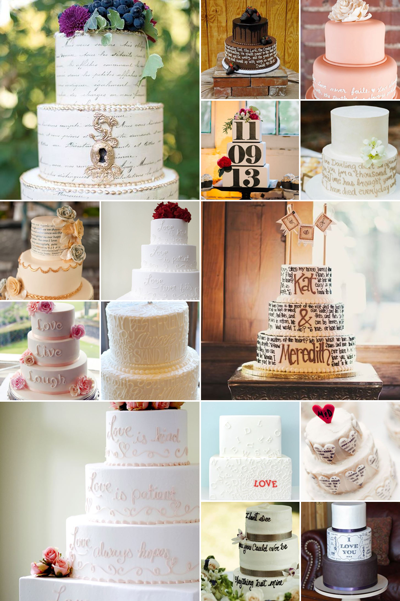 Sweet Words { Typography Cakes }