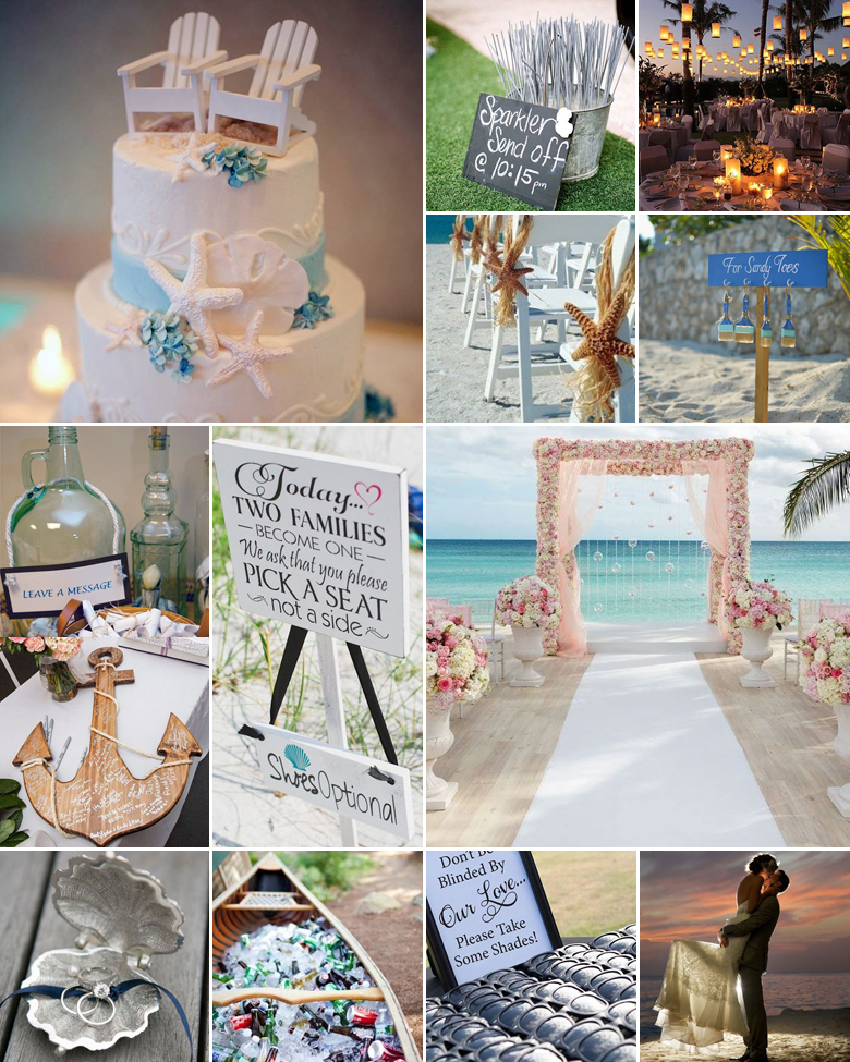 Footprints in the Sand { Beach Wedding }