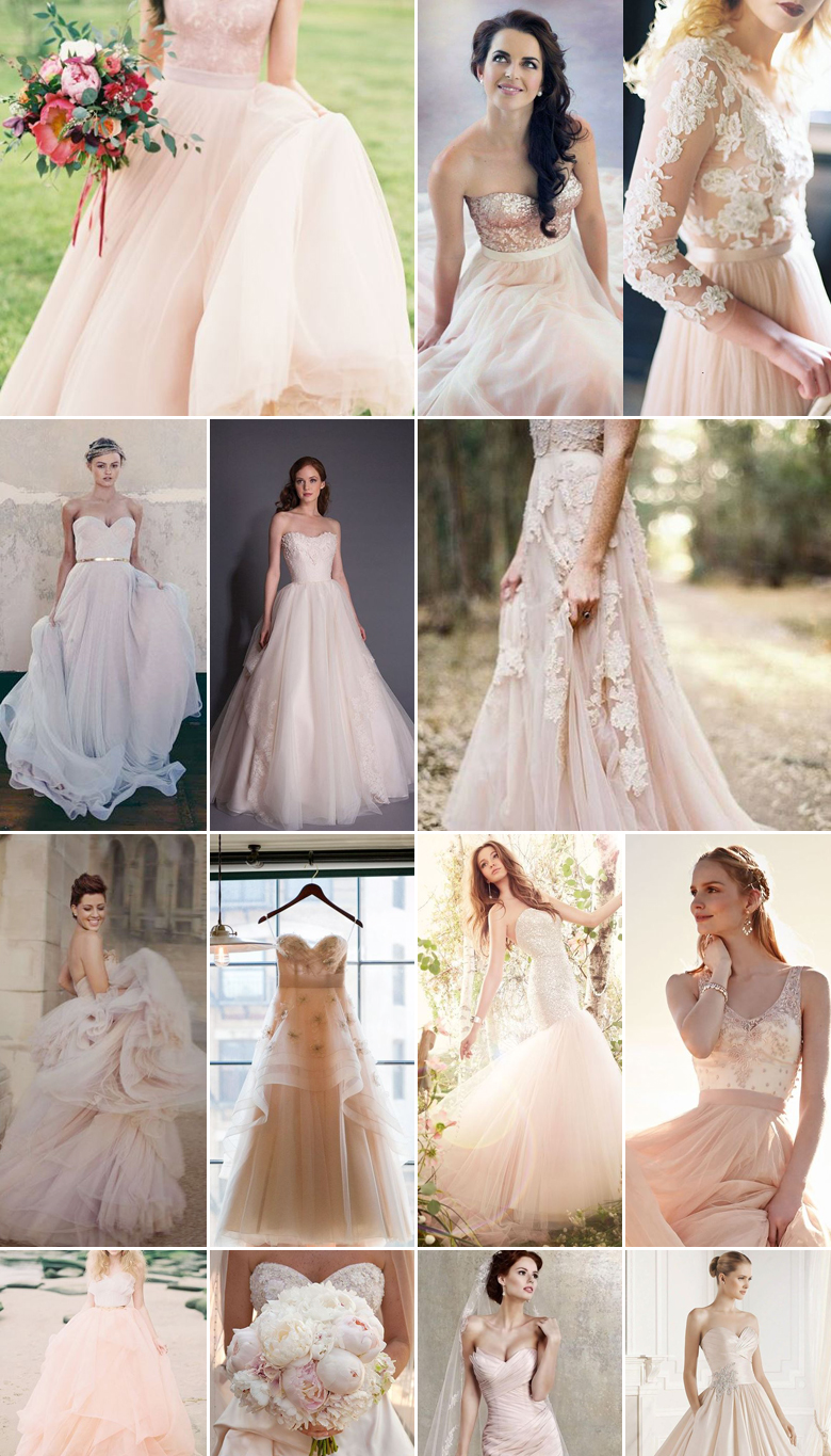 Blushing Bride { Blush Gowns }