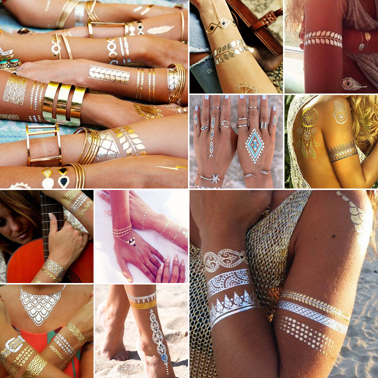 Glowing Goddess { Metallic Tattoos }