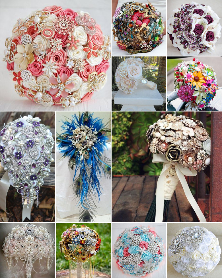 Brooch Bouquets { Vintage DIY }