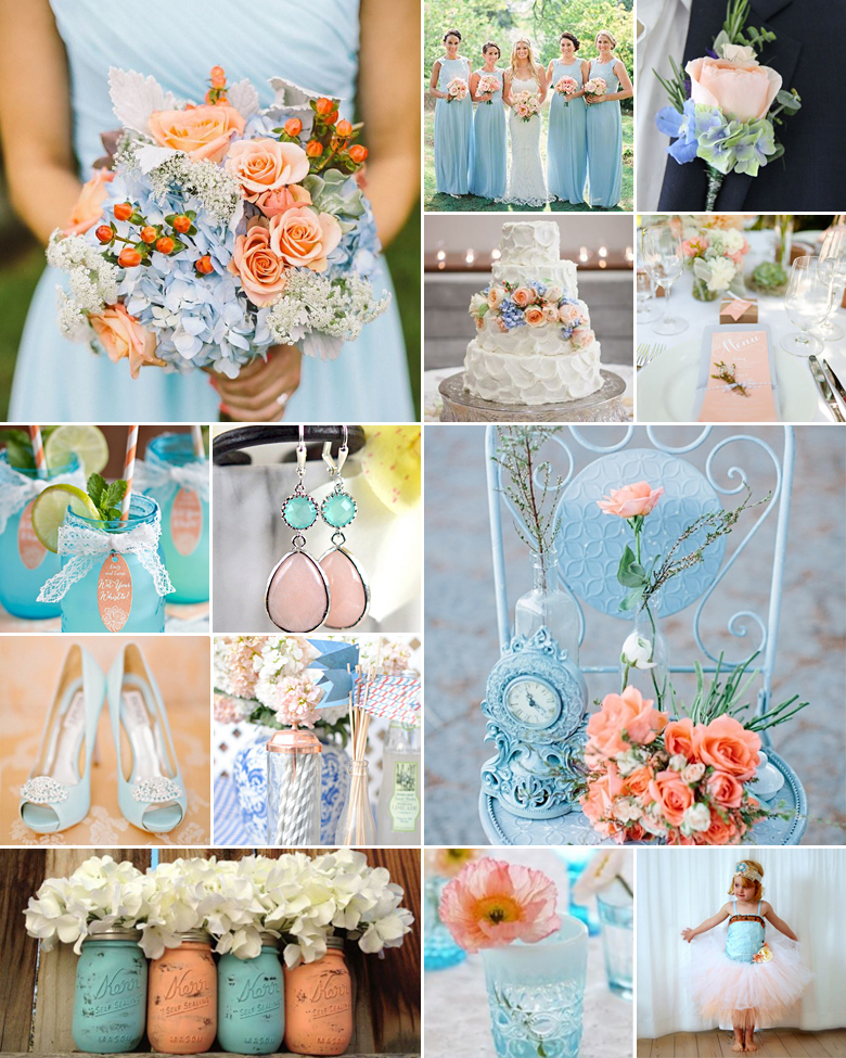 Pretty in Pale { Blue + Peach + Green }