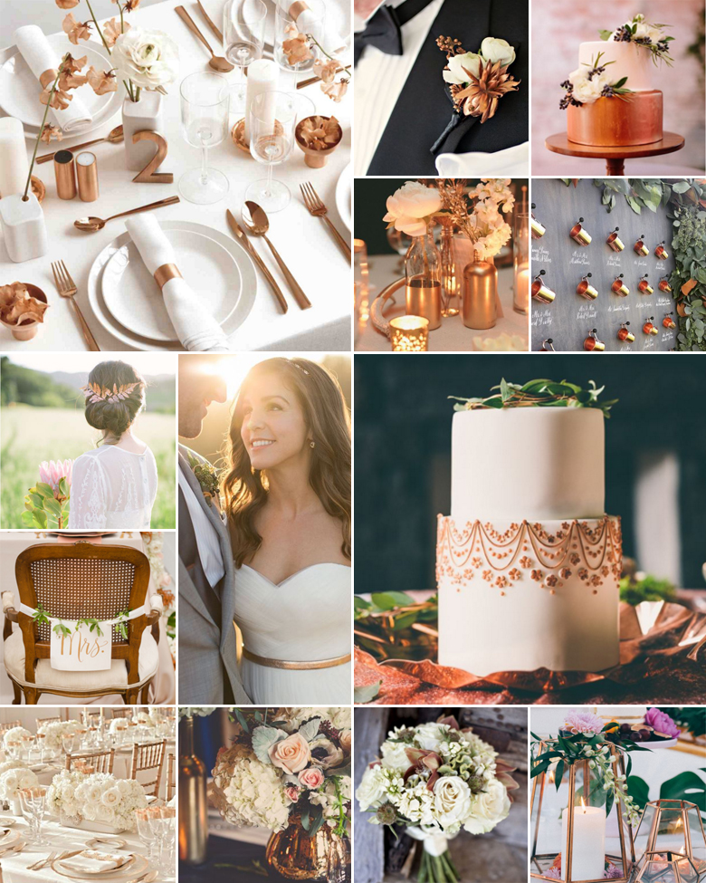 White + Copper { Industrial Elegance }