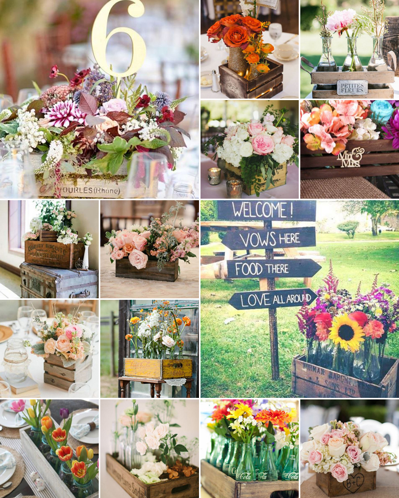 Creative Crates { Instead of Vases }