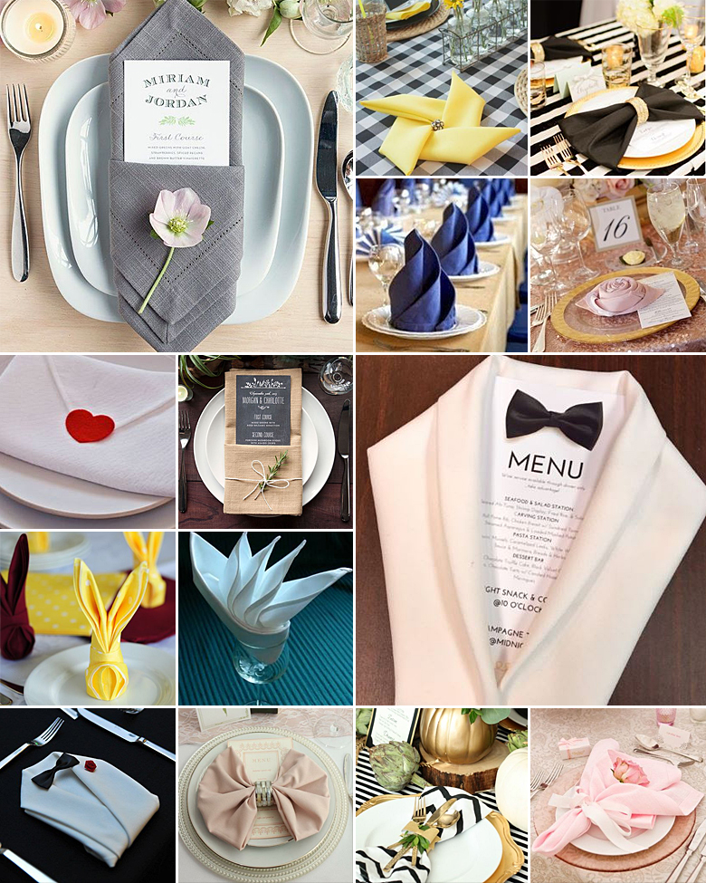 Napkin-spiration { Folding Ideas }